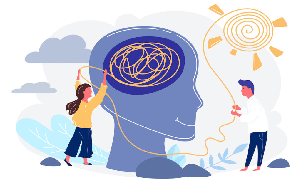 Psychotherapy,Practice.,Woman,Psychologist,Bconsulting,Patient.,Siety,Psychiatry,Concept,Vector